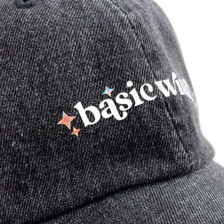 Basic Witch Adjustable Dad Cap - Black Denim