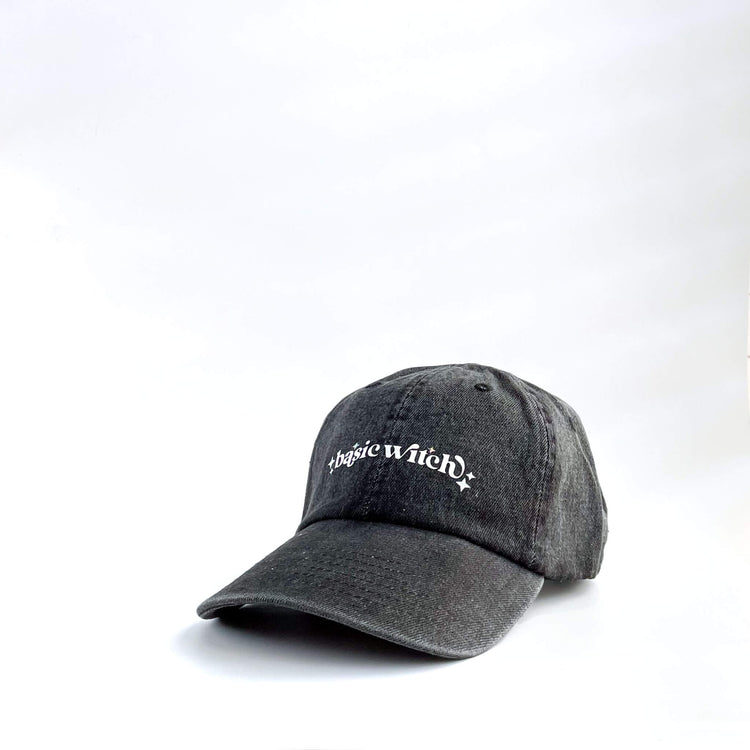 Basic Witch Adjustable Dad Cap - Black Denim