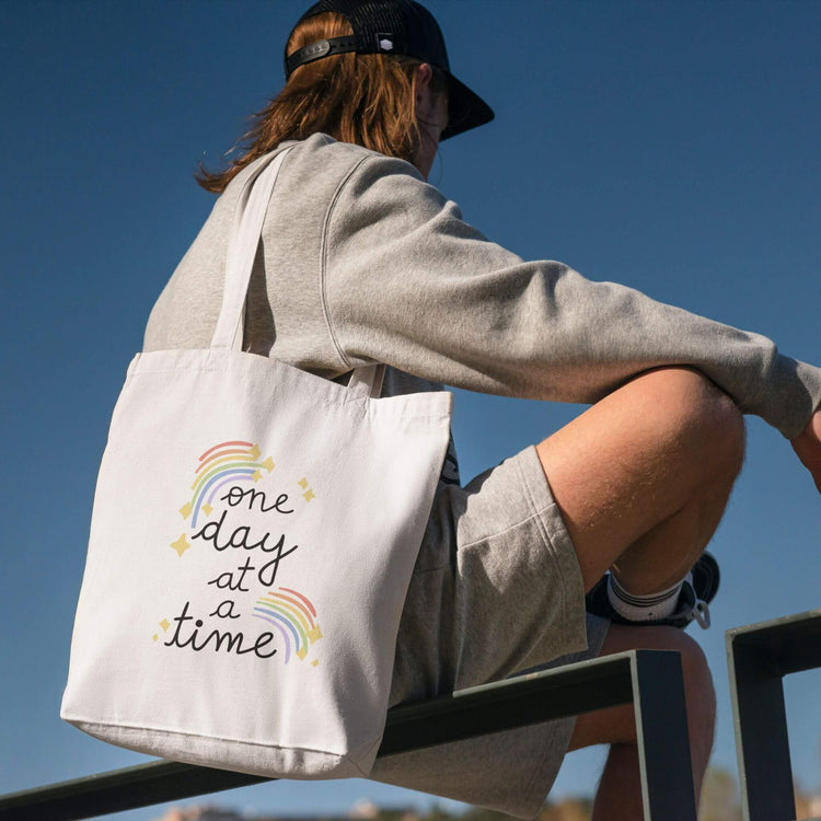 One Day at a Time Tote Bag | 12 oz. Canvas Tote