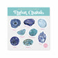 watercolor crystal sticker set for the throat chakra