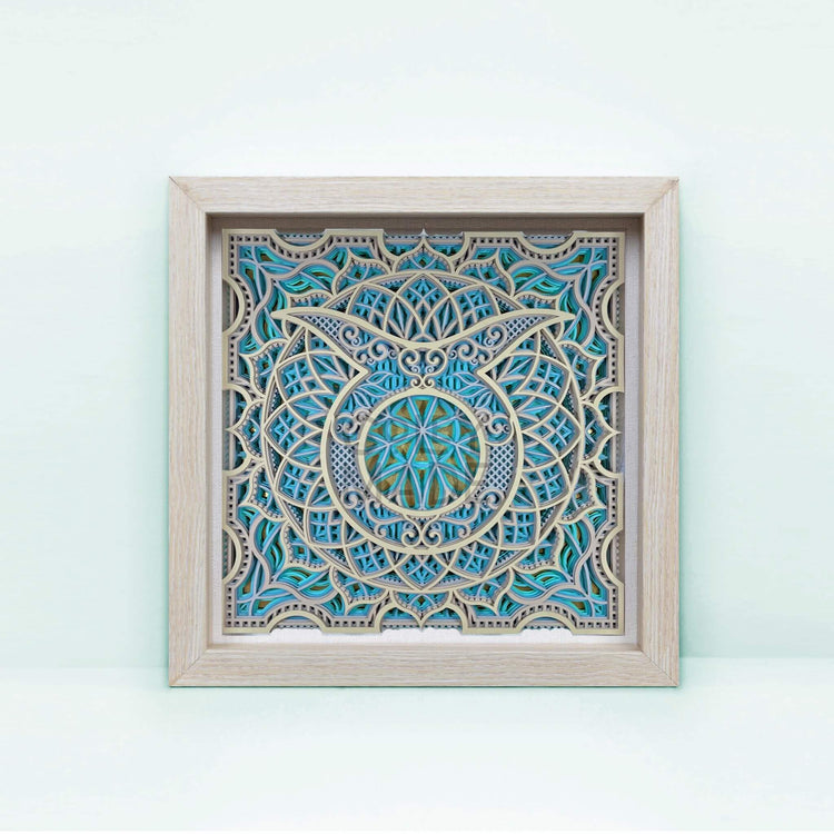 Taurus Zodiac Framed Dimensional Art - Coley Made