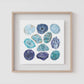 Throat Chakra Watercolor Crystal Art Print