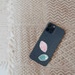 a cell phone case with stickers on it from the watercolor crystal sticker set for the heart chakra