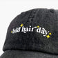 Bad Hair Day Adjustable Dad Cap - Black Denim