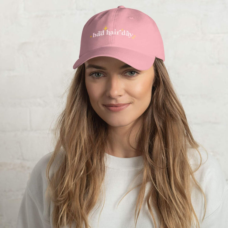 Bad Hair Day Dad Cap - Pink