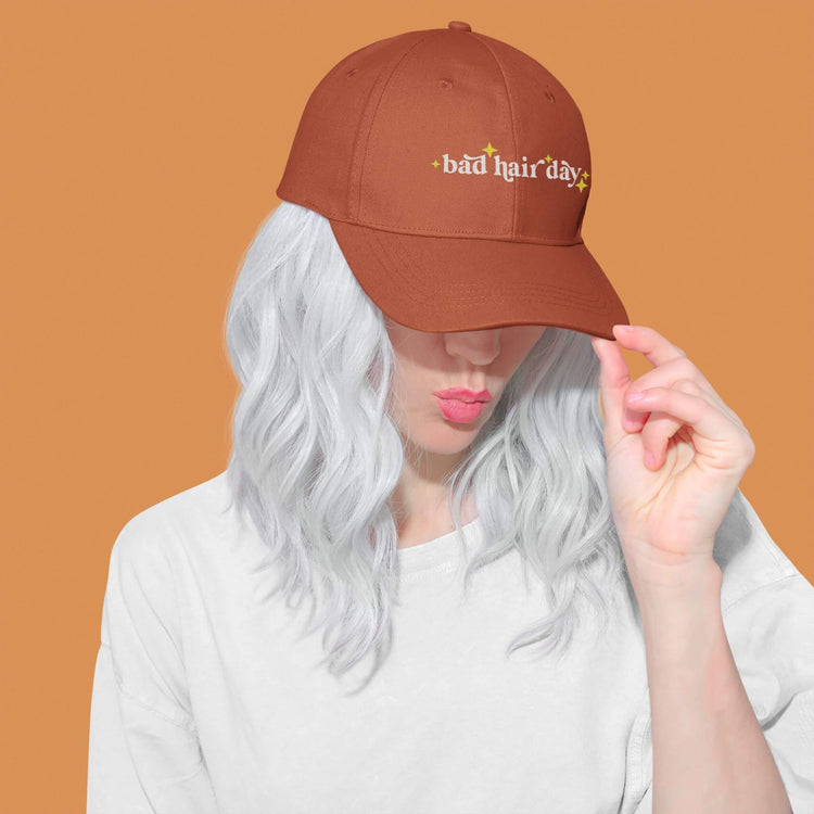 Bad Hair Day Adjustable Dad Cap - Rust