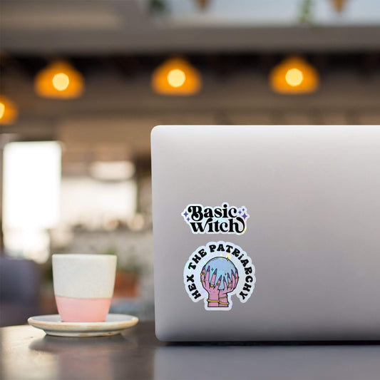 Basic Witch Holographic Vinyl Sticker