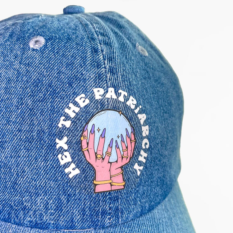 Hex the Patriarchy Adjustable Denim Dad Cap