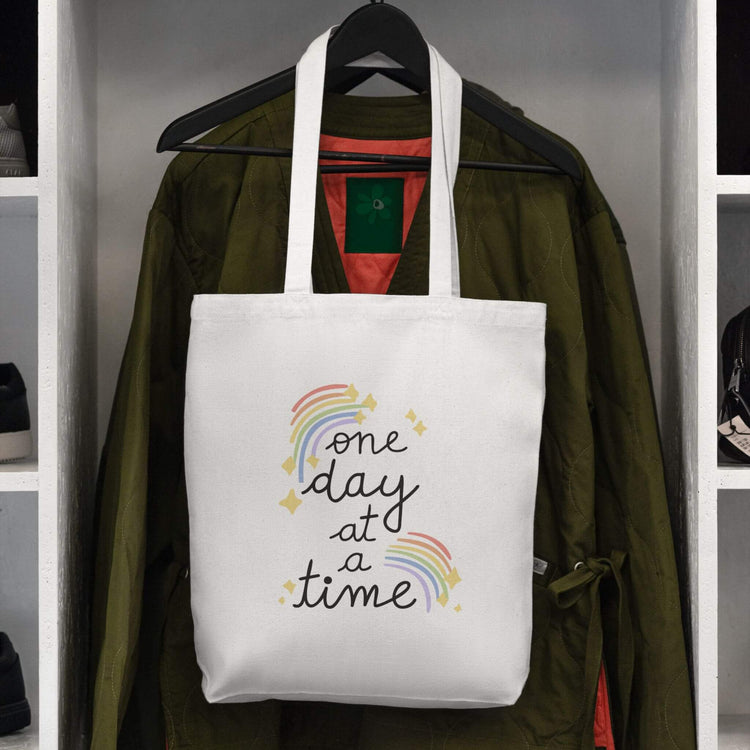 One Day at a Time Tote Bag | 12 oz. Canvas Tote