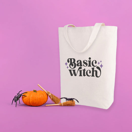 Basic Witch Tote Bag | 12 oz. Canvas Tote