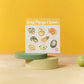 Solar Plexus Chakra Crystal Sticker Set styled on a platform