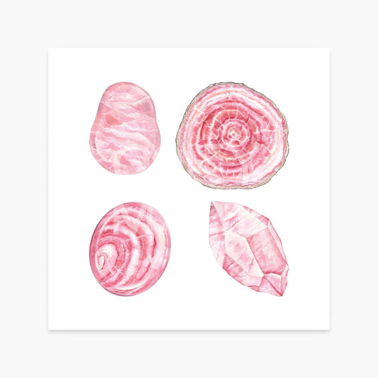 Love Stoned Watercolor Crystal Art Print