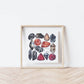 Root Chakra Watercolor Crystal Art Print