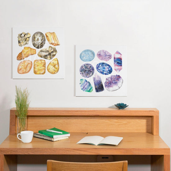 Third Eye and Solar Plexus Chakra Watercolor Crystal Art Print
