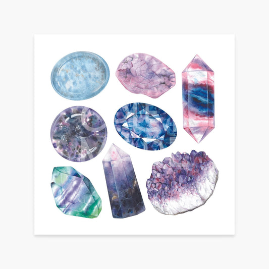 Third Eye Chakra Watercolor Crystal Art Print