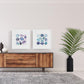 Framed Third Eye Chakra Watercolor Crystal Art Print on living room wall