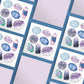 multiple third eye Chakra Watercolor Crystal Art Prints