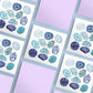 multiple throat Chakra Watercolor Crystal Art Prints